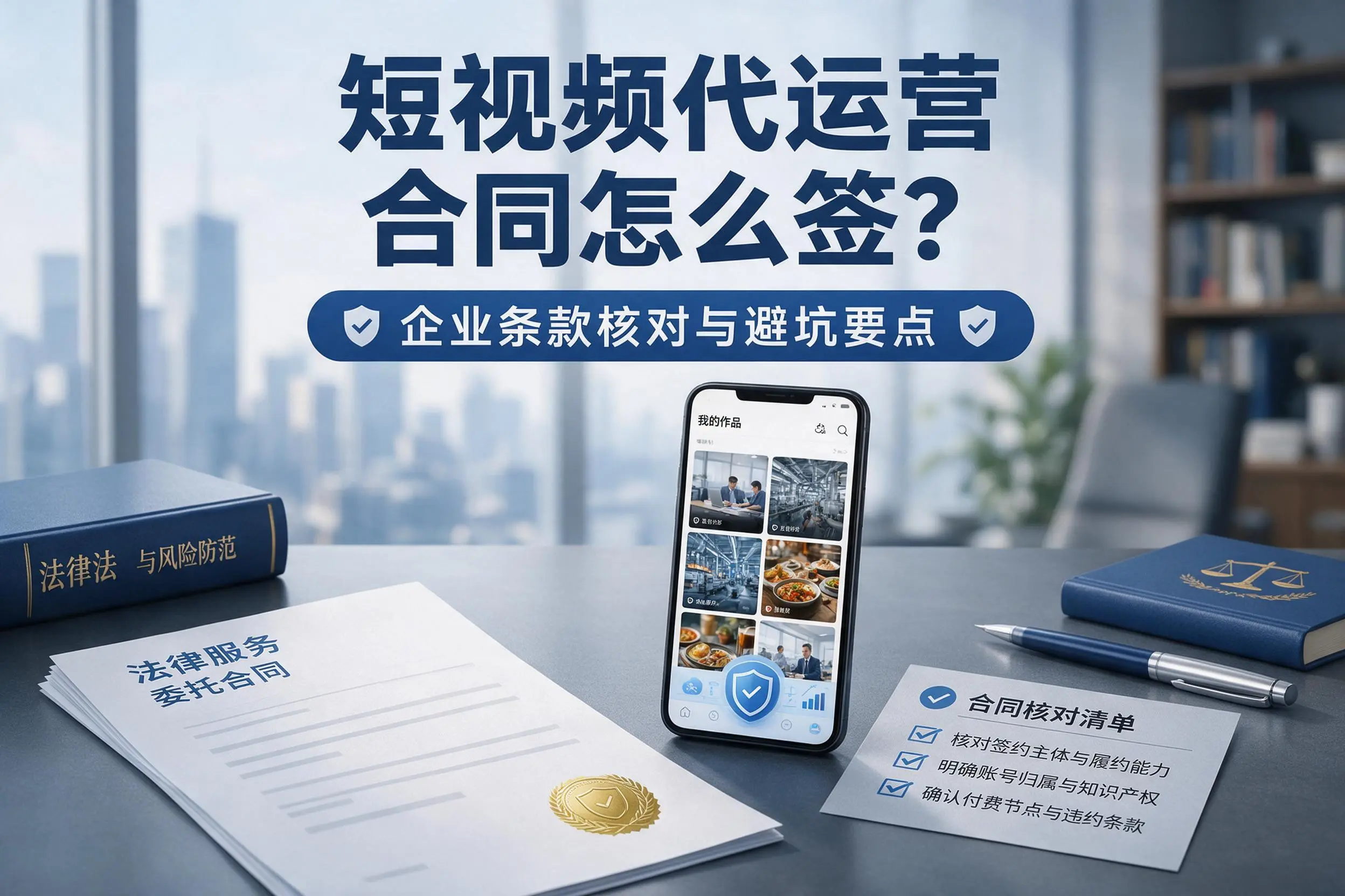 短视频代运营合同怎么签？日照企业条款核对与避坑要点