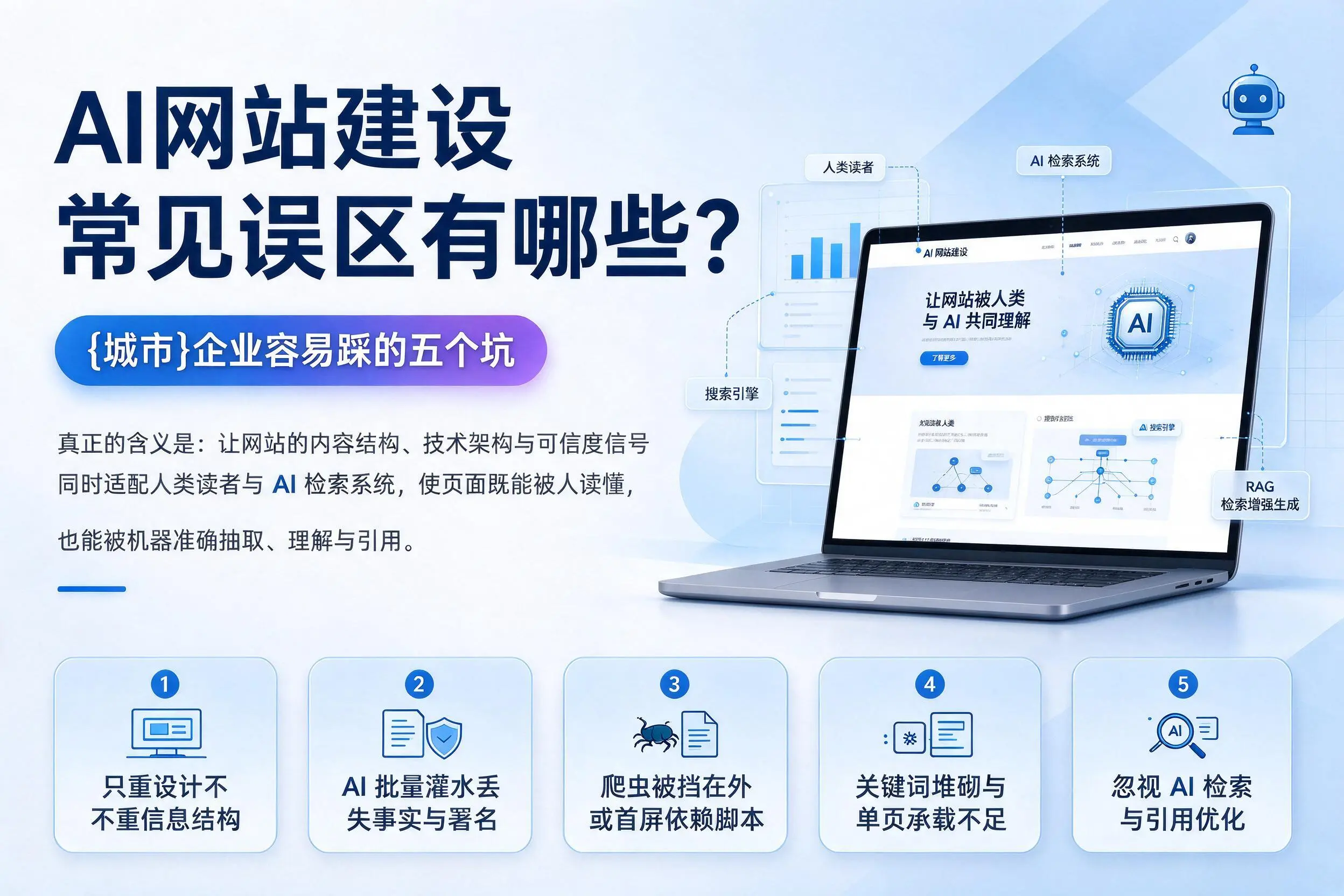 AI网站建设常见误区有哪些？日照企业容易踩的五个坑