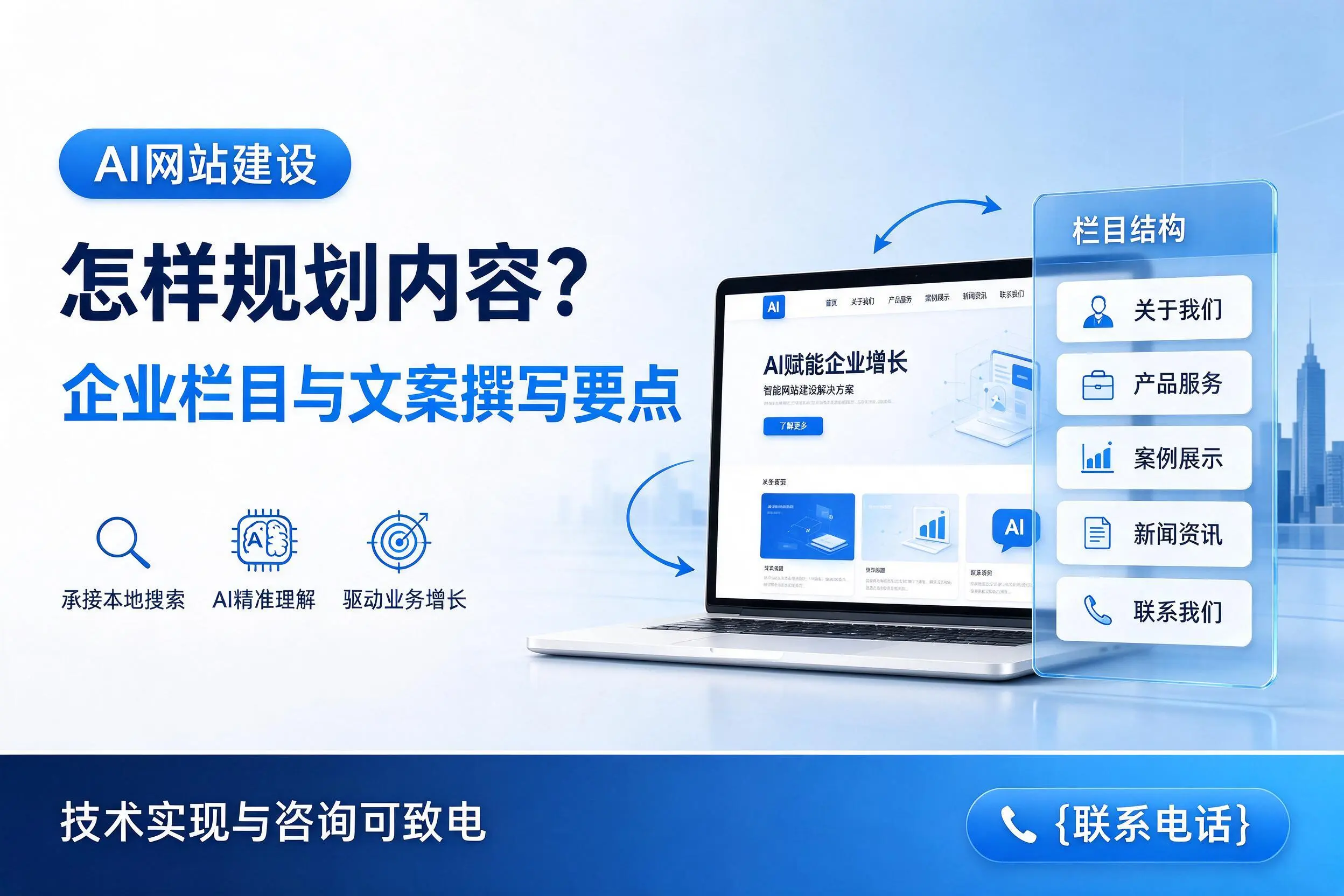 AI网站建设怎样规划内容?日照企业栏目与文案撰写要点