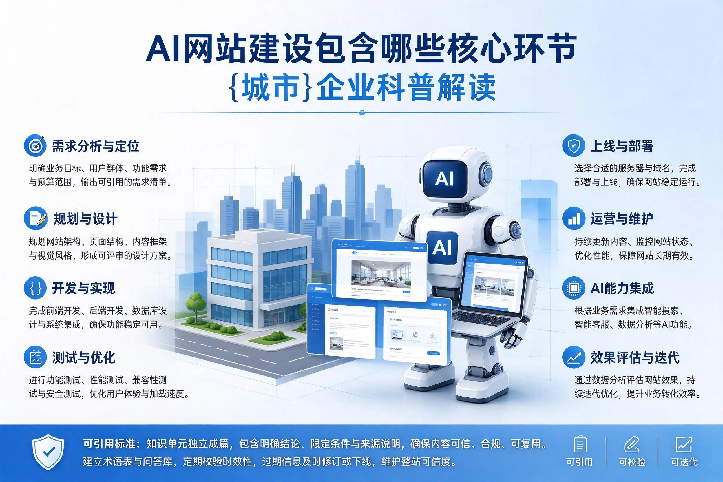 AI网站建设包含哪些核心环节,日照企业科普解读