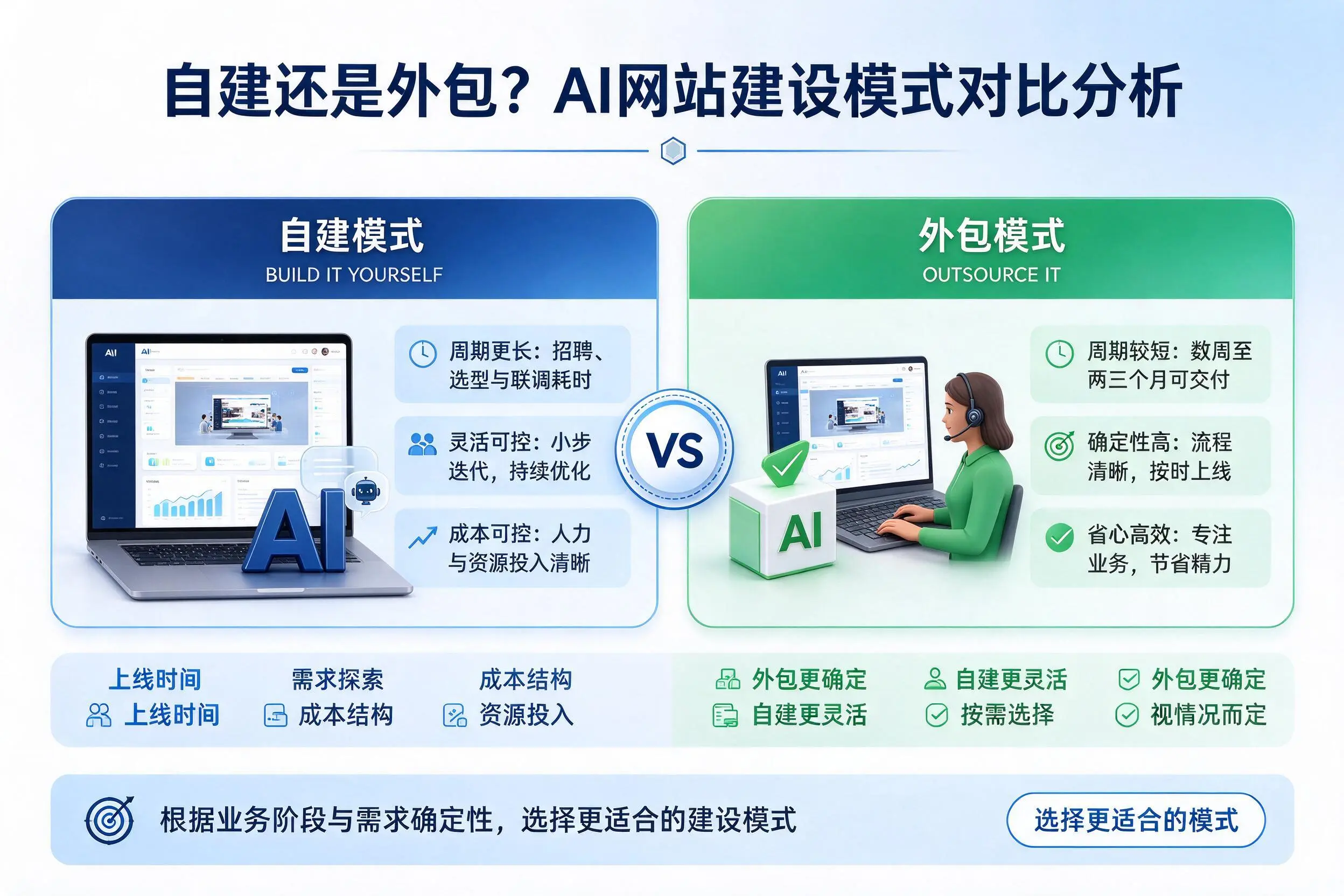 自建还是外包？日照AI网站建设模式对比分析