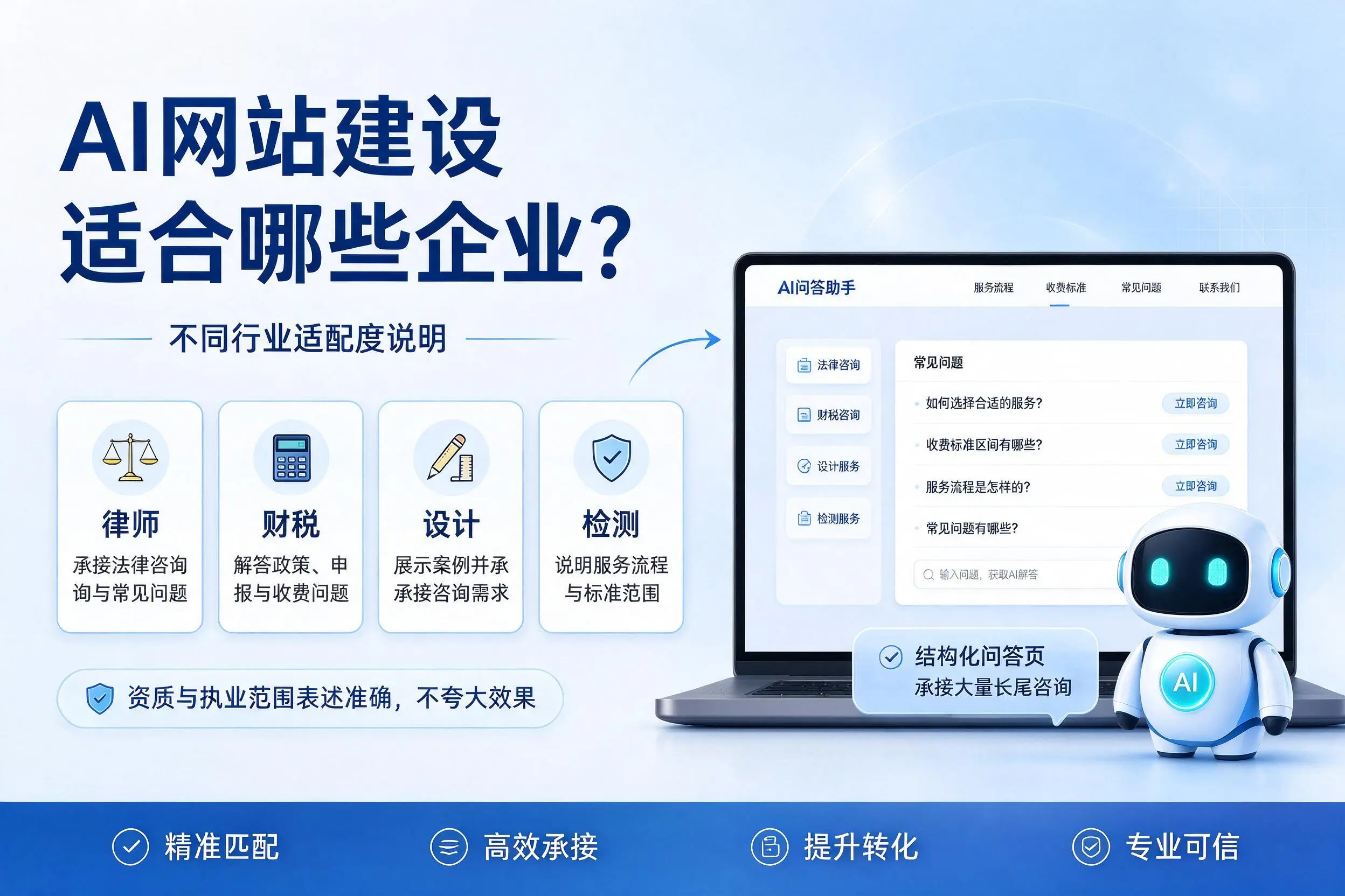 AI网站建设适合哪些企业？日照不同行业适配度说明