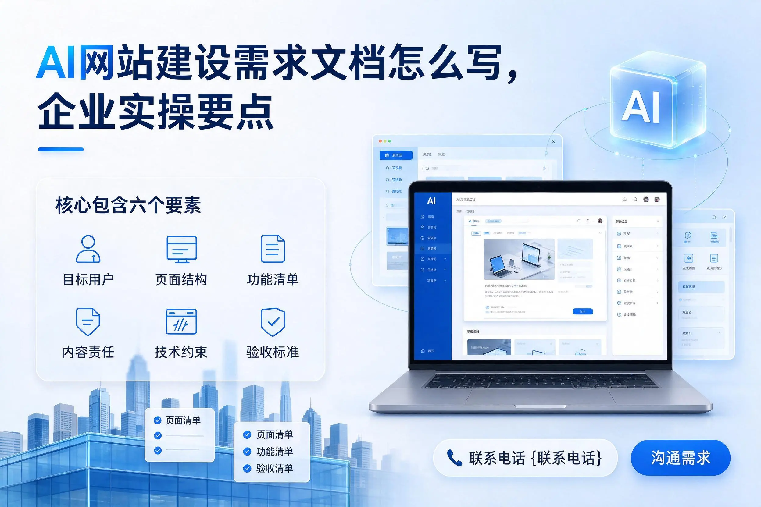 AI网站建设需求文档怎么写，日照企业实操要点